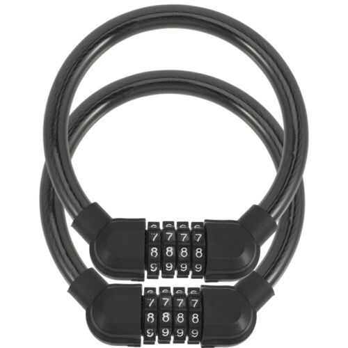 2 Pcs Four- Password Lock Bicycle Locks Cycling Bike Accessories