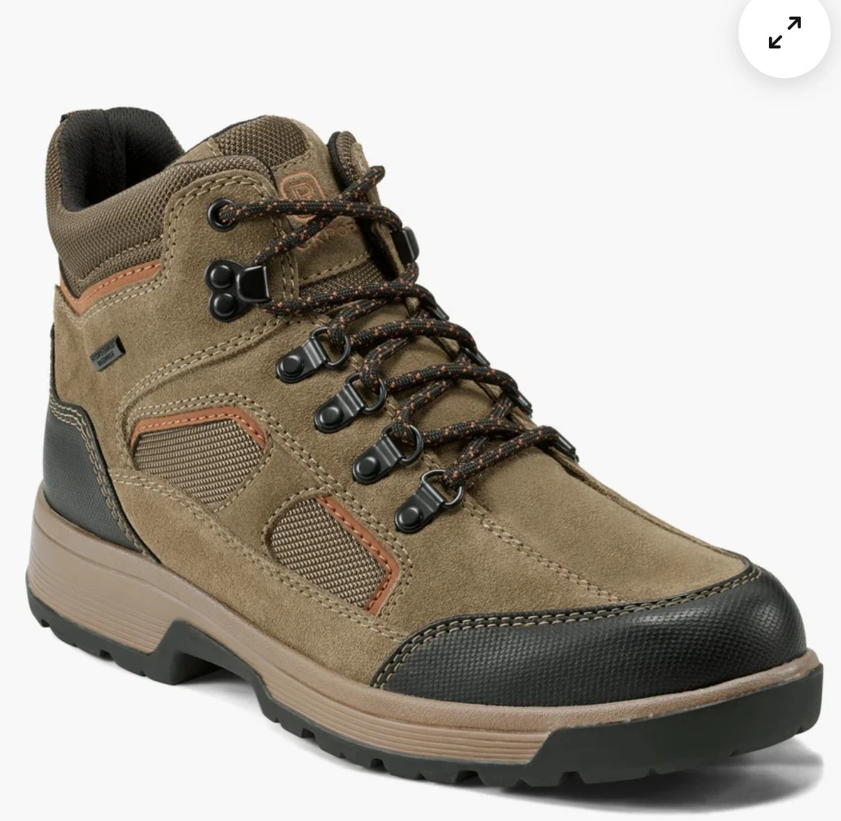 Rockport Mens Hiking Boot, Waterproof, Orthotic Friendly, TAUPE. 11M