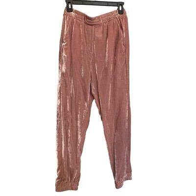 Marella Monochrome Pants Womens Radix Antique Rose Velvet Jogger Size 2 Pockets