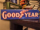 Vintage Goodyear Tires Porcelain Metal Sign Old Gas Oil Automobile Parts Service