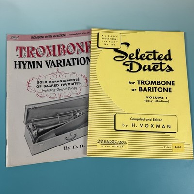 Selected Duets for Trombone or Baritone - Vol. 1 & Trombone Hymn Variations Lot
