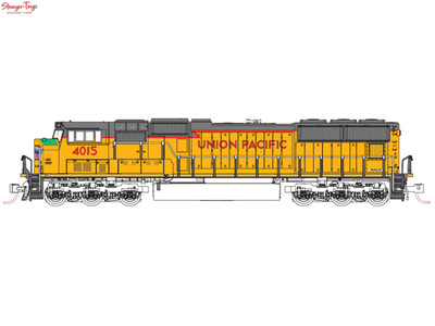 Kato EMD SD70M Flachradiator Union Pacific Excursion Maßstab 1:160, Spur N