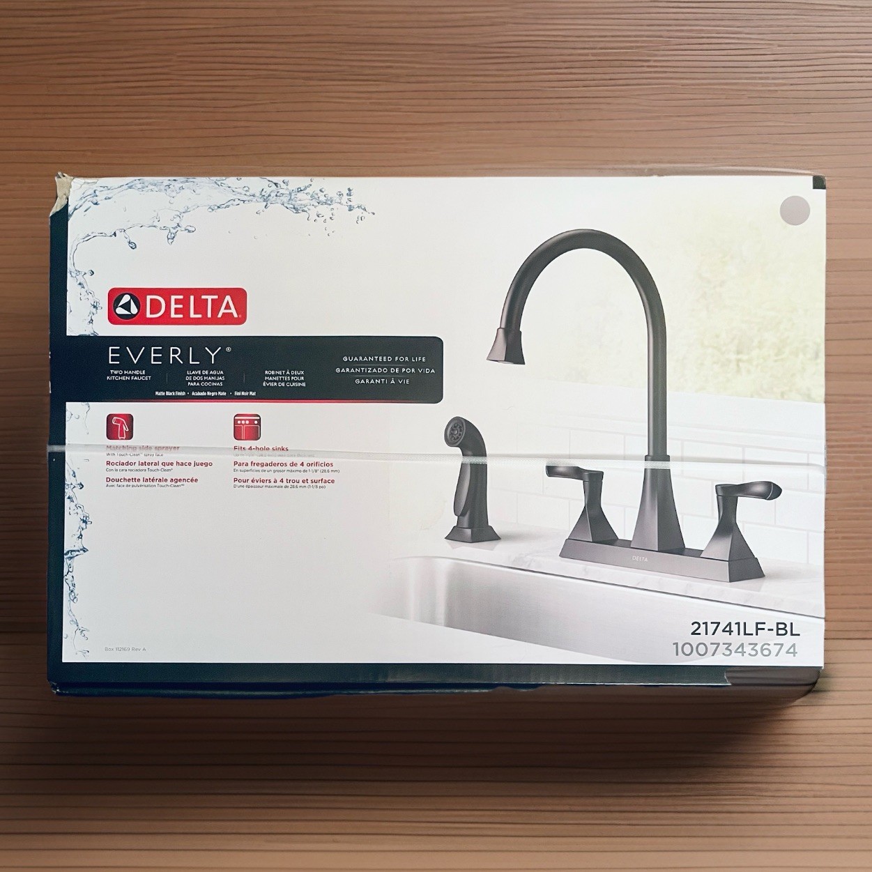 DELTA Everly Double Handle Standard Kitchen Faucet, NEW, Box Never Opened