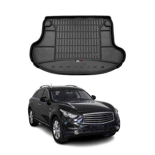 Omac Gummi Kofferraumwanne FüR Infinity QX70 2008-2017 TPE Laderaumwanne Schwarz-image