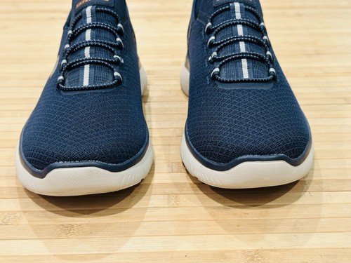 Zapatos Tenis Skechers Para Hombres Summits Alta Gama Sin Cordones 232457W Azul Marino 8.5 - Imagen 5 de 11