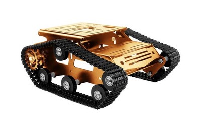 Smart Robot Car Tank Chassis Kit Aluminum Alloy Big Platform with 2WD Motors ...