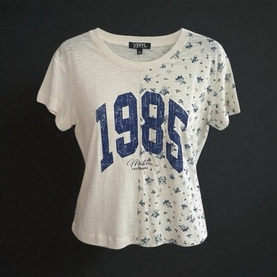 Graphic Tee. Cropped.  1985  Size L. DD20