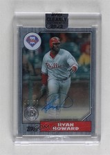 2022 Clearly Authentic 1987 Topps Baseball Black 19/75 Ryan Howard Auto lz7