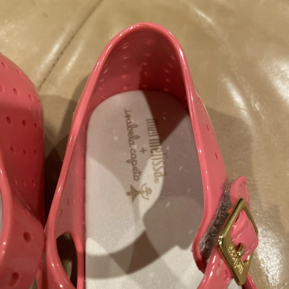 Mini Sapato Melissa x Isabela Capeto Rosa Flor Mary Jane Tamanho: 9 - Imagem 3 de 4