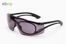 Image of Alexander McQueen AM0489S Shield Sunglasses Cut Out Logo