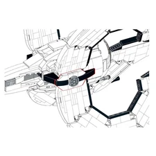 Hot Sale Fast Maneuverable Fighter Spaceship Ship with Stand and Plate 988