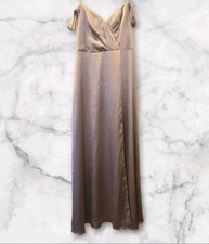 Gorgeous Azazie Off The Shoulder Custom Silver Formal Dress (Measurements Listed