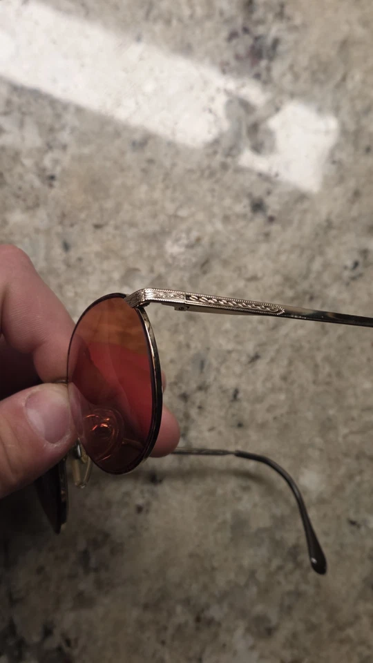 Monturas de gafas redondas doradas vintage Mika para Luxot 5522 Italia 51-18 lentes marrones Foto 2 de 4