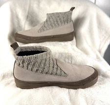 Toni Pons Instint Knit Ankle Boots Women’s 39 US 8 Beige Suede Slip On Spain