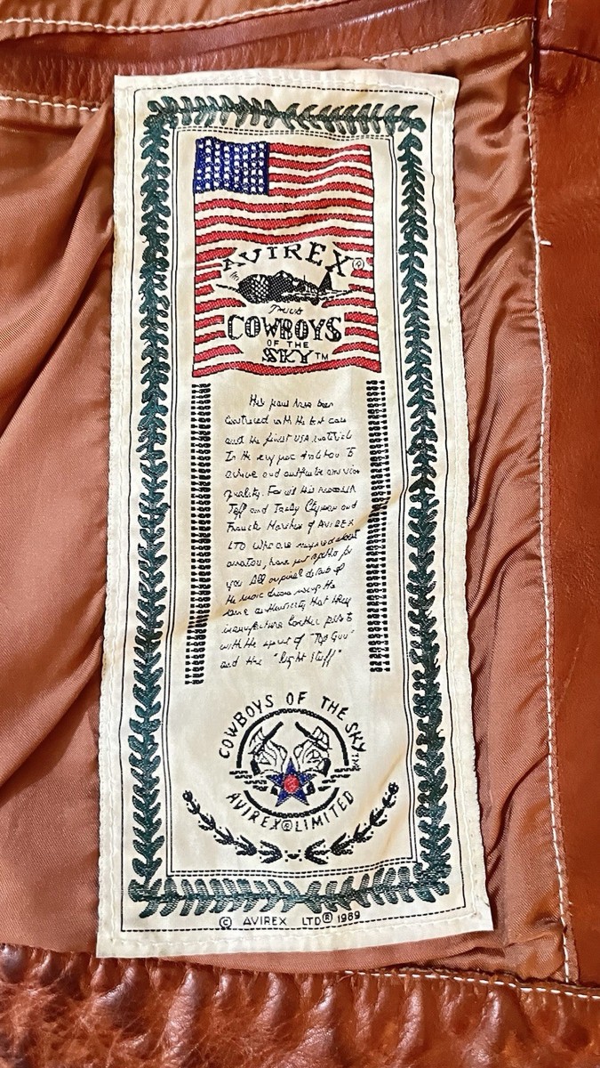Vintage Avirex Limited Edition “Cow Boys Of The Sky” Leather