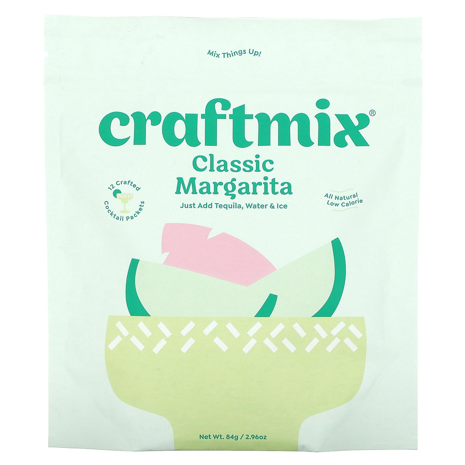 Пакеты Cocktail Mix, Классическая Маргарита, 12 пакетов, 2,96 унции (84 г)