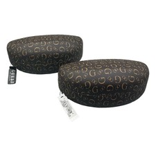 Lot of 2x GUESS Hard Clamshell Sunglasses Case Mocha Logo Print