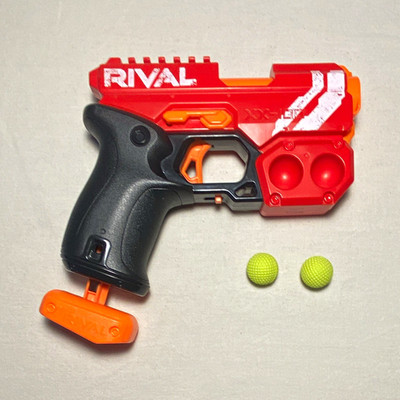 NERF Rival Knockout XX-100 Blaster Red/Orange w/ 2 Balls 