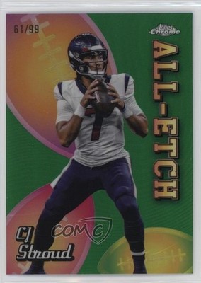 2024 Topps Chrome All-Etch Green Refractor 61/99 CJ Stroud #CAE-CS v9t