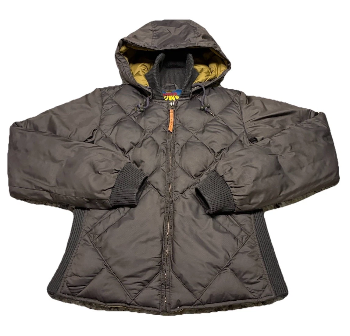 Eddie Bauer Women’s 1936 Skyliner Bomber Jacket Quilted Removable Hood Size XS