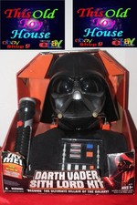 STAR WARS DARTH VADER SITH LORD KIT VOICE CHANGER COSTUME W/ LIGHTSABER 2005 NIB