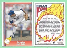 1991 Pacific Nolan Ryan Rangers #21 - Throwing Fast Balls👍
