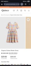 Quince Organic Cotton Skater Dress Size 12