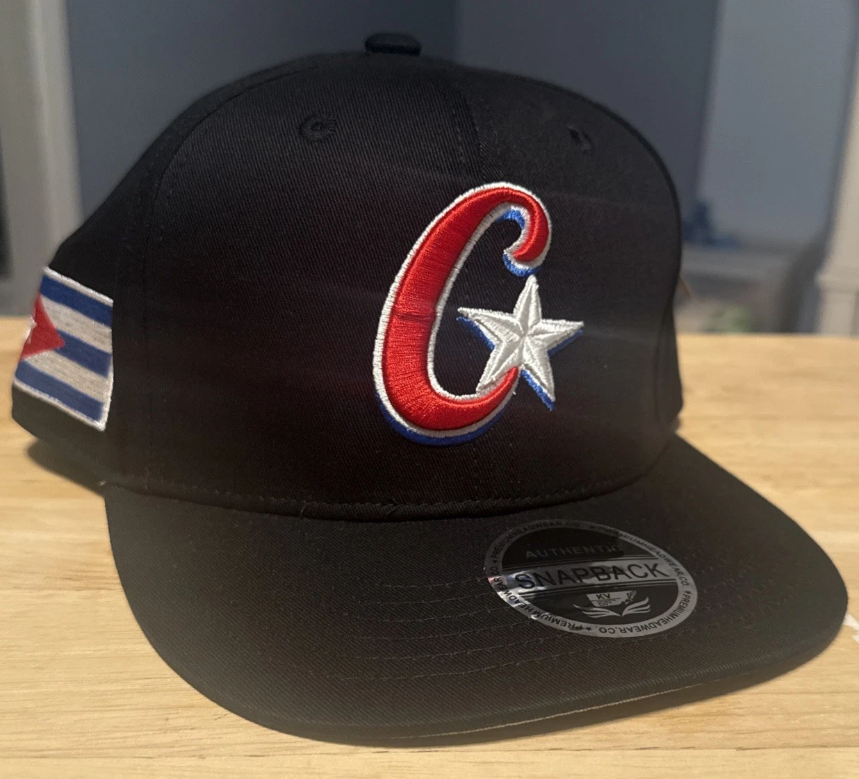 Cuba Black SnapBack Cap Hat Gorra WBC World Baseball Classic W Flag NWT