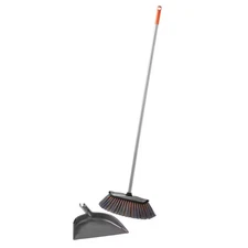 Indoor Angle Broom with Dustpan, Smooth Sweep for Easy Cleaning