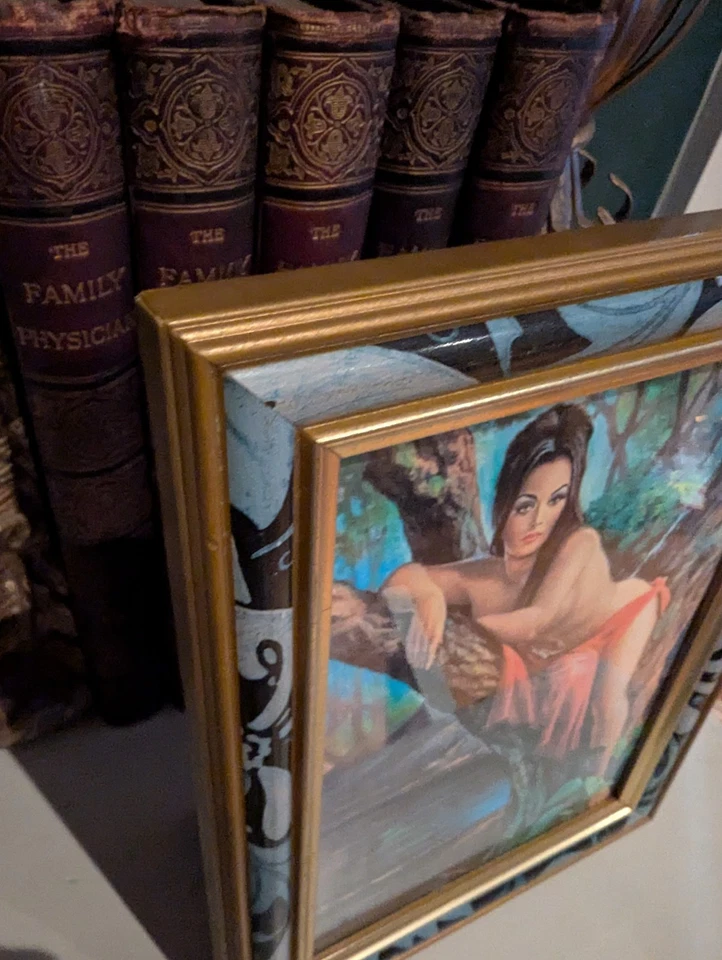 J H Lynch Woodland Goddess painting. Framed art print/picture. Vintage  - Image 2 of 4