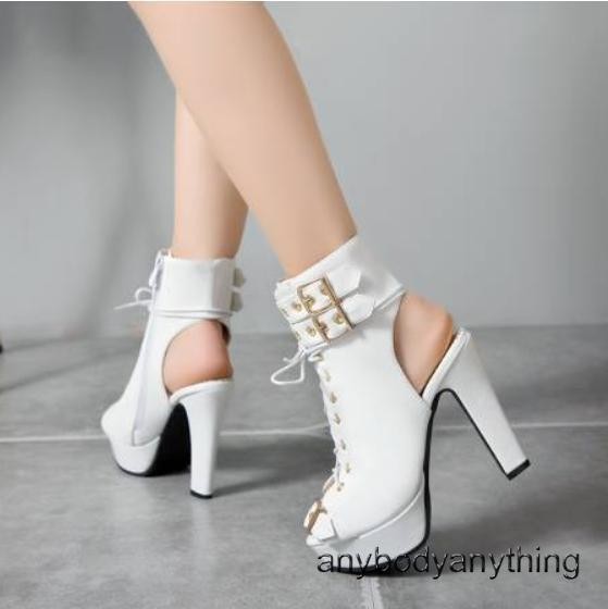 PANTOFOLA D’ORO Sandali donna plateau tacco alto stivali scarpe punta aperta stringati cerniera moda