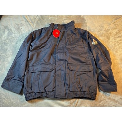 Bulwark FR Jacket Mens XL Navy Flame Resistant DWR Durable Water Repellent NWT