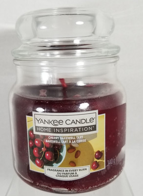 Yankee Candle JAR Cherry Bakewell Tart Scented 12 oz. Jar - RETIRED & RARE NOS