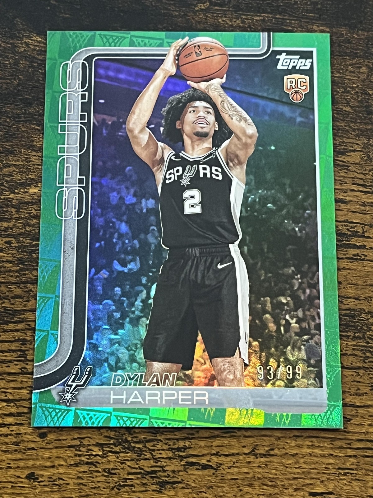 2025-26 Topps #202 Dylan Harper Season Tip Off Green Foilboard #/99