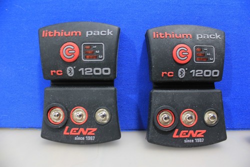 Pair Lenz Lithium-Ion RCB 1200 Battery Packs x2  w/  USB Charging Adapter & Bag