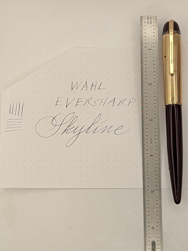 Wahl Eversharp Skyline Burgundy Fountain Pen 14k Gold Nib Restored