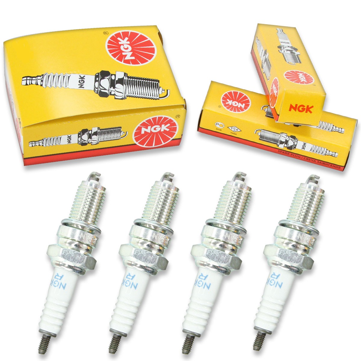 4pcs 83-85 Yamaha XC180 Riva 180 NGK Standard Spark Plugs 180cc 10ci Kit Set ix