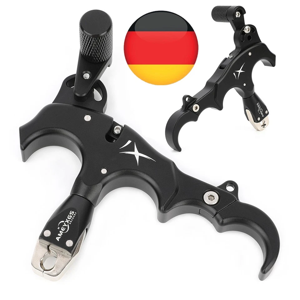 HNZMDY Compoundbogen Release Aid 3 4 Finger Daumenrelease Trigger Caliper Bogenschießen