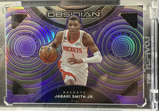 Panini Obsidian Tunnel Vision Jabari Smith Jr. Rockets #18 Purple Flood RC /49