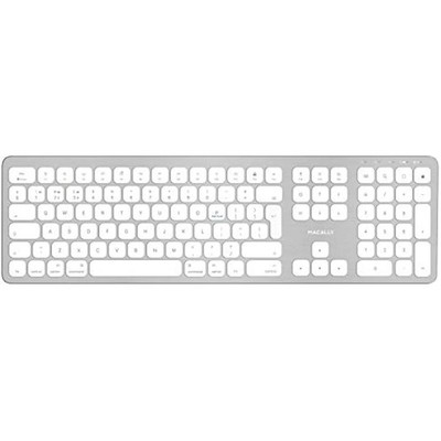 Macally BTWKEYMB-UK, erweiterte Quick-Switch Bluetooth Wireless Tastatur für Mac,