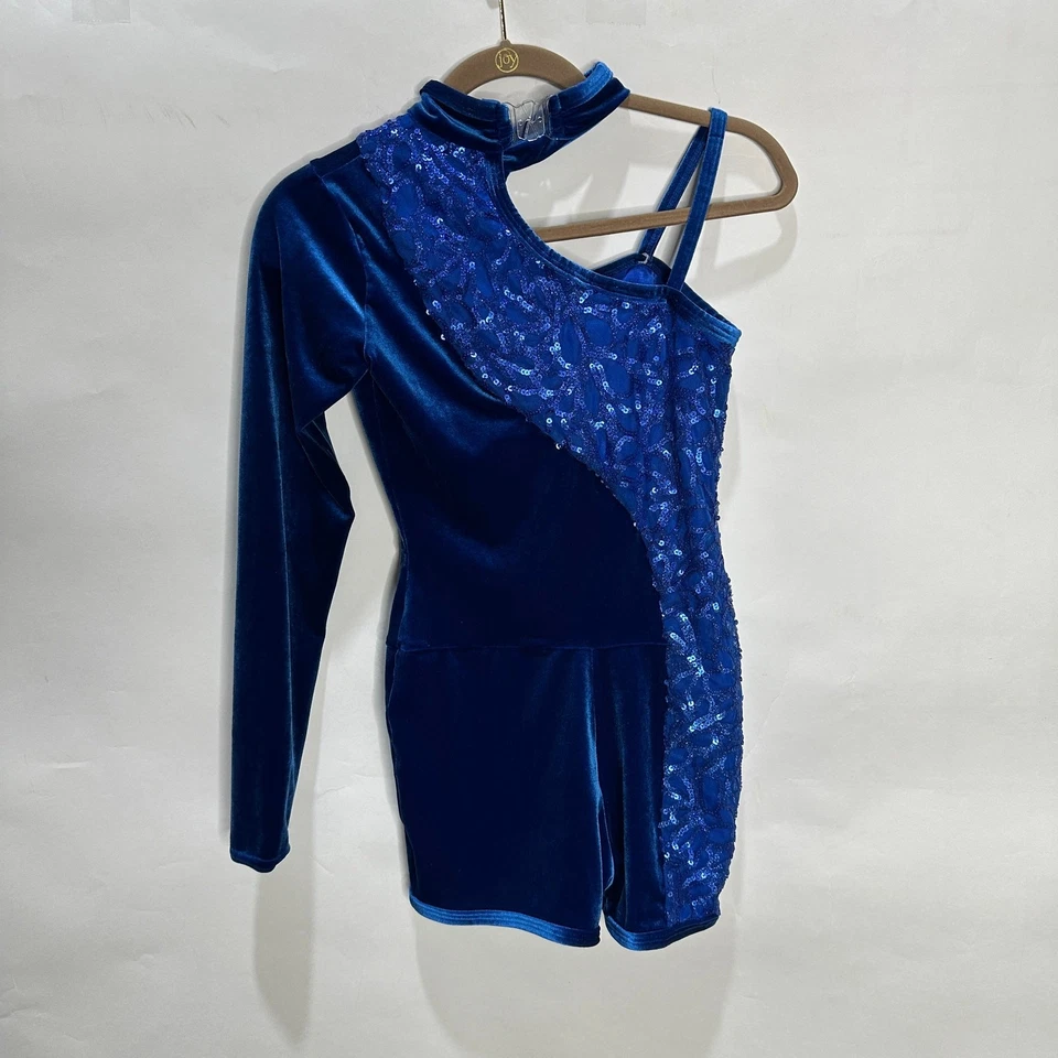 Женский бархатный комбинезон A Wish Costume M Blue с блестками короткий Swift Halloween Pop Star - Изображение 3 из 4