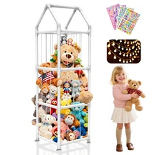 Stuffed Animal Storage with Suction Cups, Upgraded ABS Stuffed Animal Holder,...