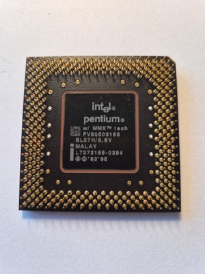 Intel Pentium Processor W/ MMX Technology, 166 Mhz, USED.