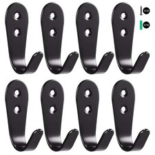 Wall Hooks 8 Pcs, Coat Hooks Garage Hook Wall Mounted Hat Hangger Hooks Robe ...