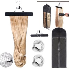 Hair Extension Hanger with Extra Long Storage Bag, Extension Holder Kit