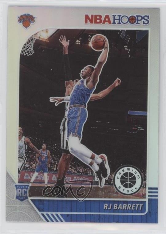2019 Panini NBA Hoops Premium Stock Silver Prizm RJ Barrett #201 Rookie RC 0o6v