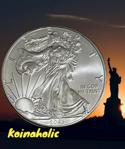 2013 $1 American Silver Eagle Uncirculated, Better Back Date Fast 🚢