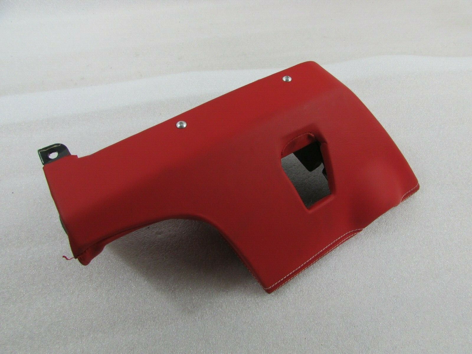 Ferrari 488, LH, Left, Lower Dash Panel, Red w/ White Stitch, Used P/N 86834200