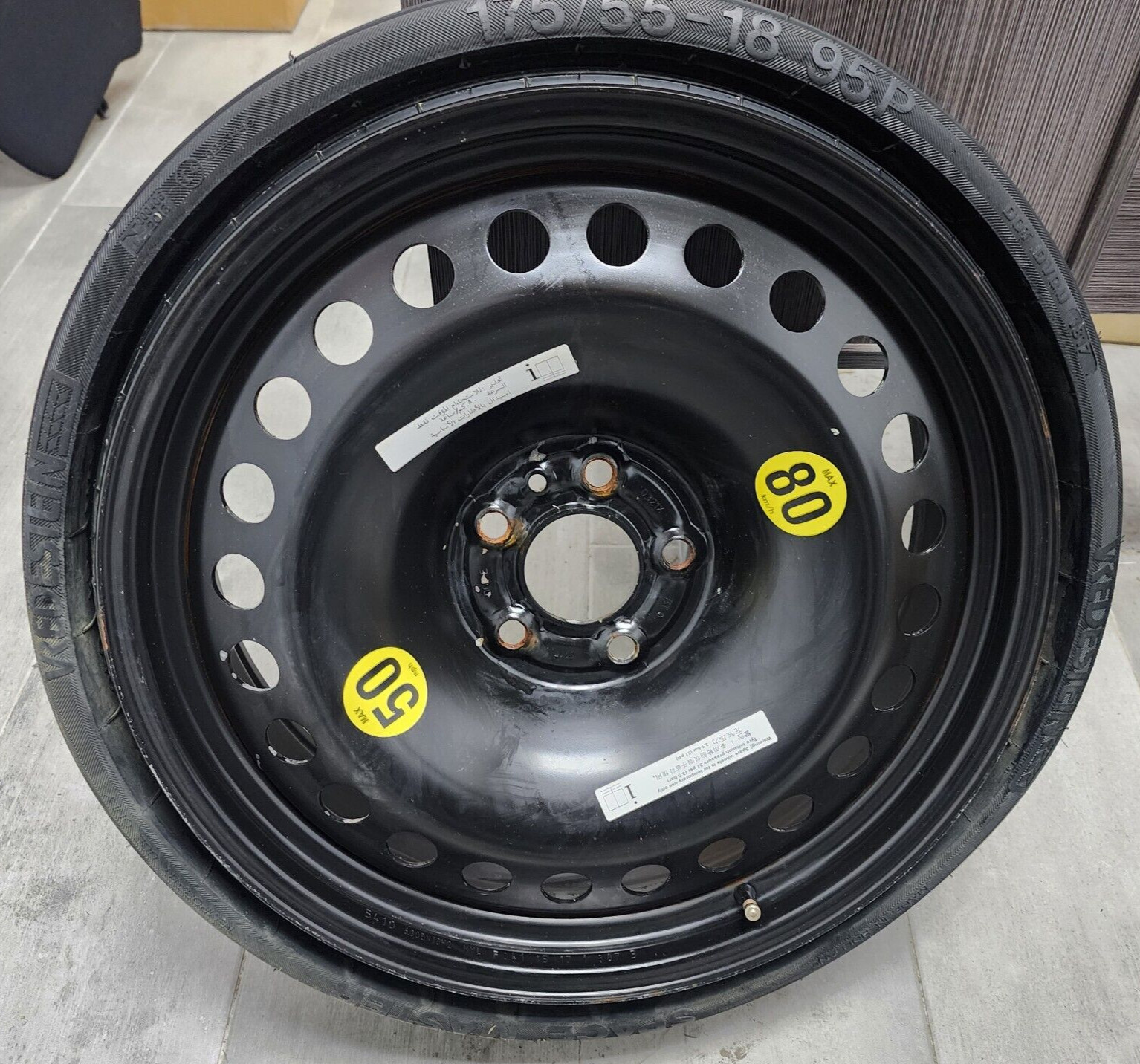 2018 Maserati Ghibli Base Spare Wheel 175/55R18