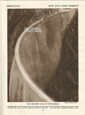 AMERIKA KALIFORNIEN SAN FERNANDA HÖCHSTER DAMM um 1930 1 x Illustration  